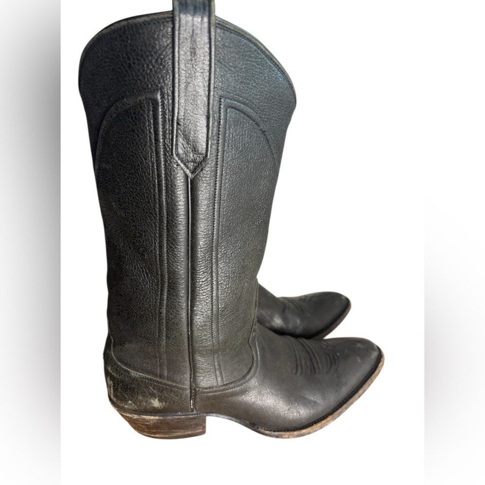 Rios of Mercedes Black Leather Western Heeled Boots